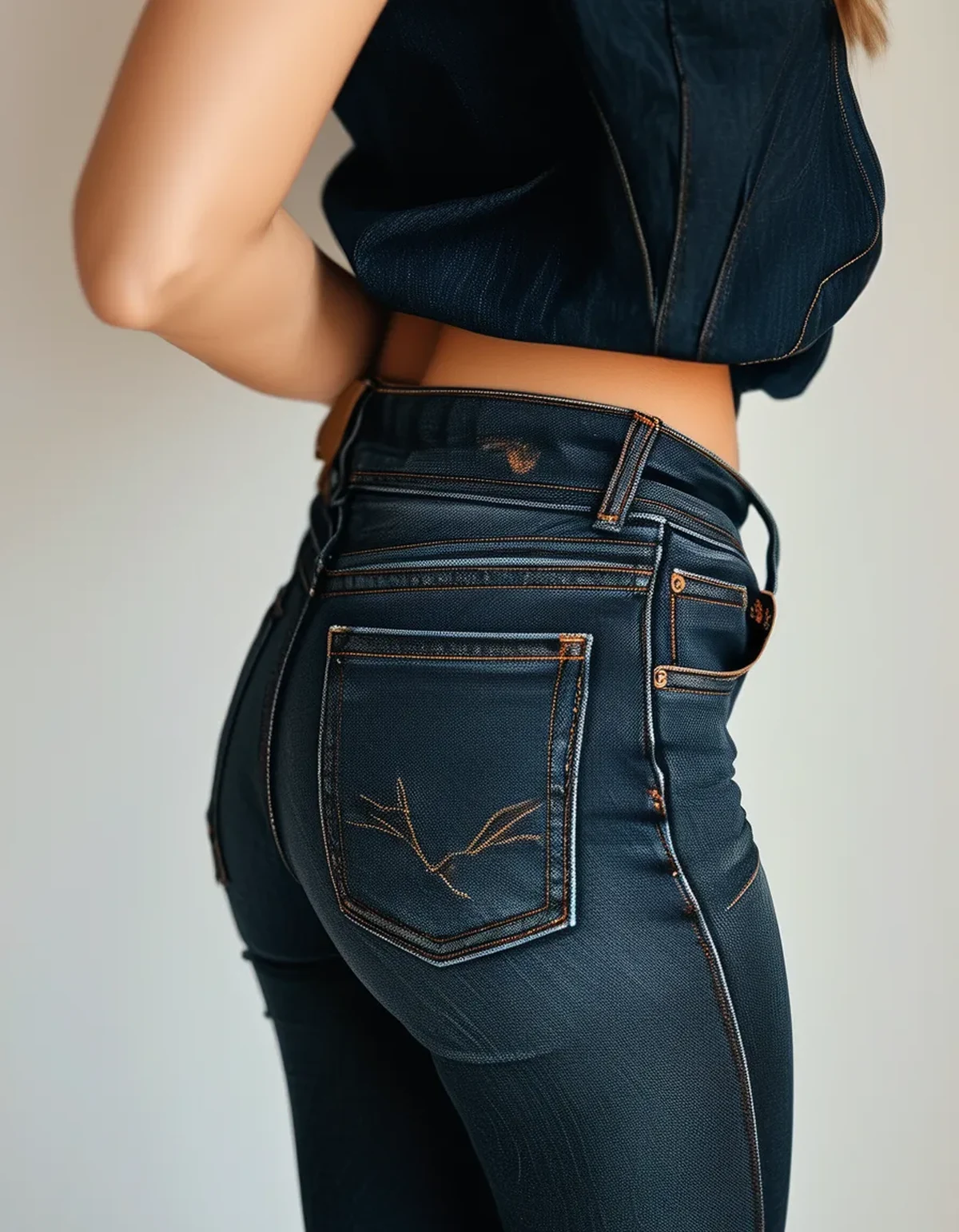Denim-Look Leggings and the Back Pocket Problem