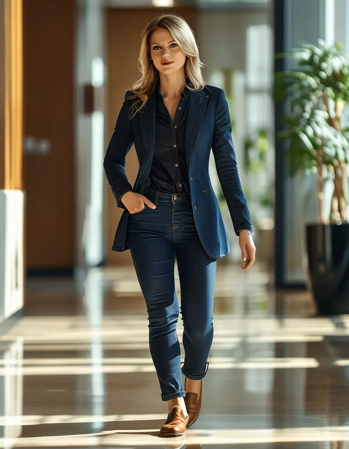 Can You Wear Denim-Look Leggings to the Office? An Honest Read of the Rules